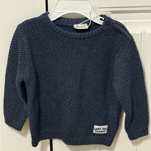 Boutique Infant Navy Knit Sweater 3-6m